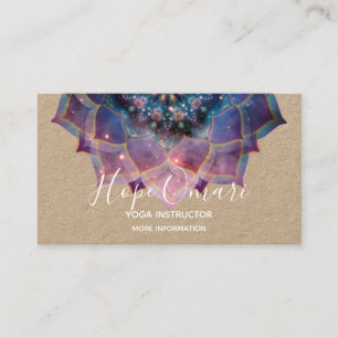 Boho Nebula Bloom Mandala Design Business Card