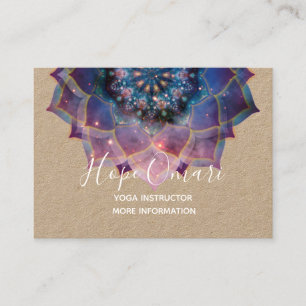 Boho Nebula Bloom   Mandala Design Business Card