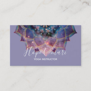 Boho Nebula Bloom Mandala Design Business Card