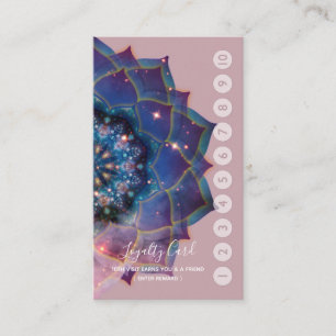 Boho Nebula Bloom Mandala Design Business Card