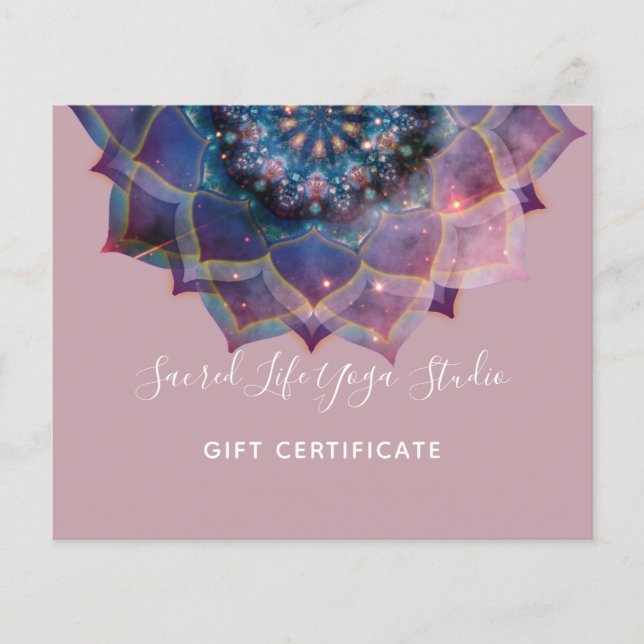 Boho Nebula Bloom | Mandala Design Flyer (Front)