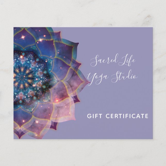 Boho Nebula Bloom | Mandala Design Flyer (Front)