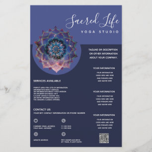 Boho Nebula Bloom   Mandala Design Flyer