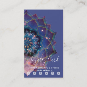 Boho Nebula Bloom Mandala Design Loyalty Card