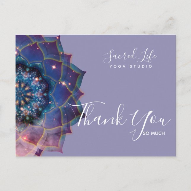Boho Nebula Bloom | Mandala Design Postcard (Front)
