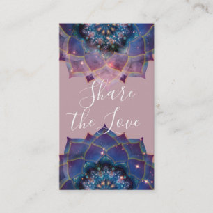 Boho Nebula Bloom Mandala Design Referral Card