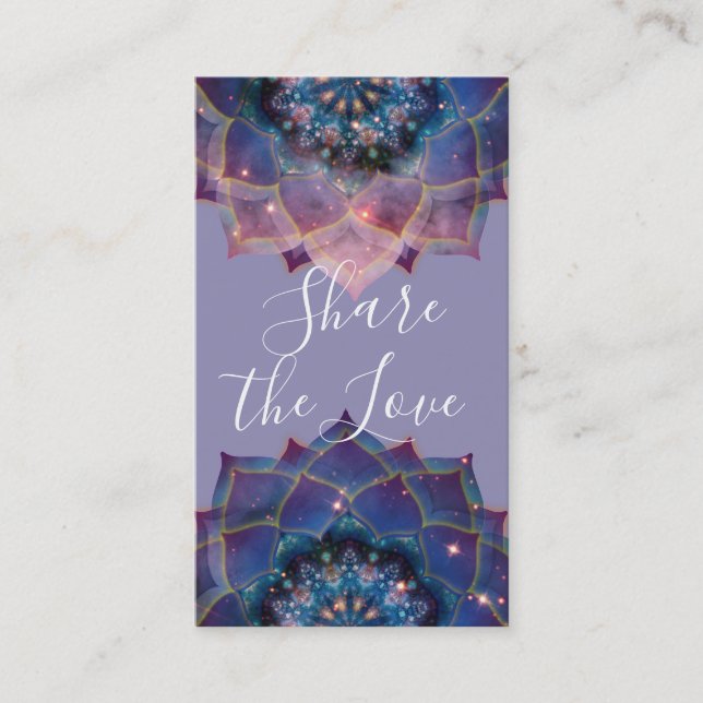 Boho Nebula Bloom | Mandala Design Referral Card (Front)