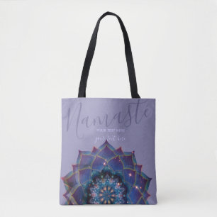 Boho Nebula Bloom   Mandala Design Tote Bag