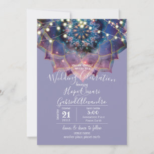 Boho Nebula Mandala Invitation