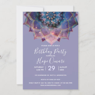 Boho Nebula Mandala Invitation