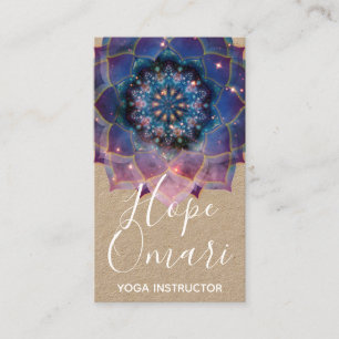 Boho Nebula Mandala, Mystical Business Card