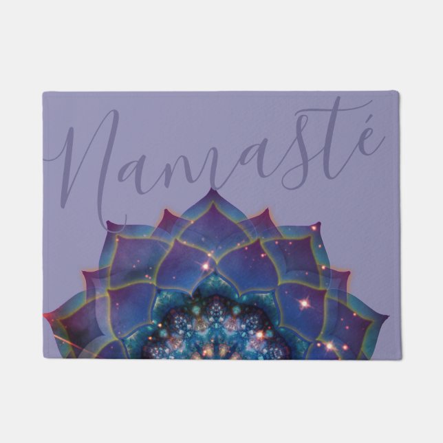 Boho Nebula Mandala, Mystical Doormat (Front)