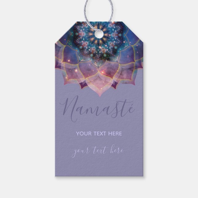 Boho Nebula Mandala, Mystical Gift Tags (Front)