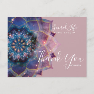 Boho Nebula Mandala Postcard