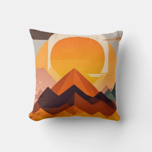 BOHO NEO GEO SUNSET CUSHION