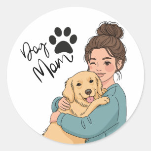 Boho Neutral Aesthetic Dog Lover Sticker