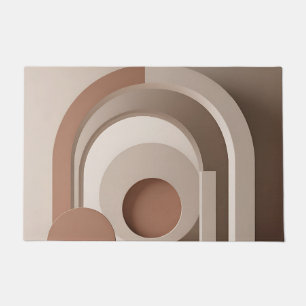 Boho Neutral Arch Geometric Modern  Doormat