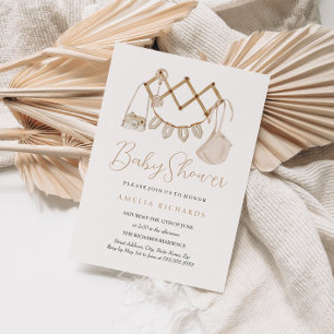 Boho Neutral Baby Shower Invitation