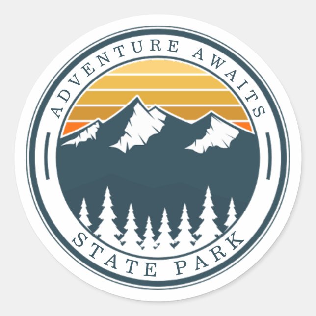 Boho Neutral	Bold Camping / Outdoors Sticker  (Front)