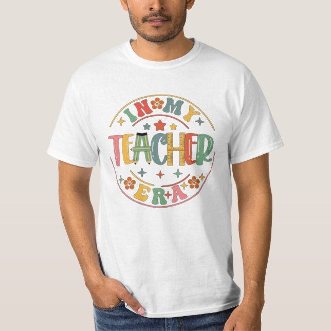 Boho Neutral	Cute Teacher T-Shirt  (Front)