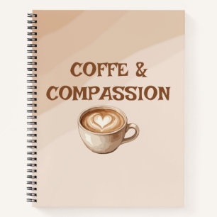Boho Neutral Elegant Notebook Journal coffee