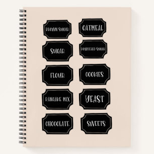 Boho Neutral Elegant Notebook Journal pantry