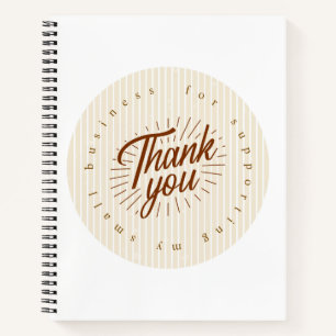 Boho Neutral	Funny Notebook Journal   thank you 