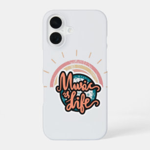 Boho Neutral Funny Phone Case music is life
