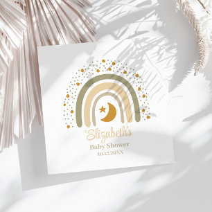 Boho Neutral Rainbow Baby Shower Napkin