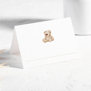 Boho Neutral Wood Block Letters Place Card