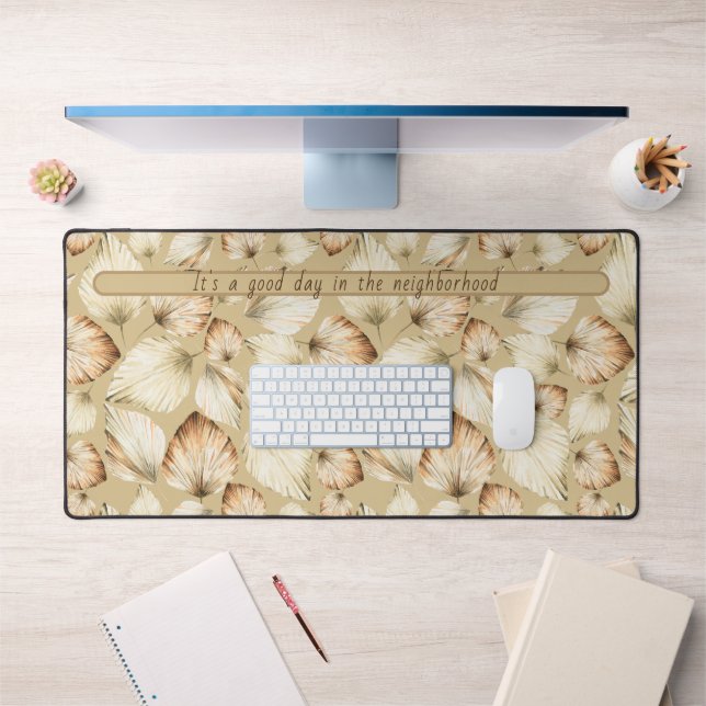 Boho Neutrals Palm  Desk Mat (Office 1)