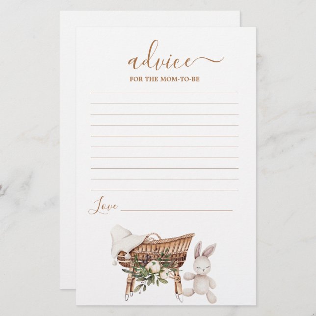 Boho Nursery Advice for Mum To Be card (Front/Back)