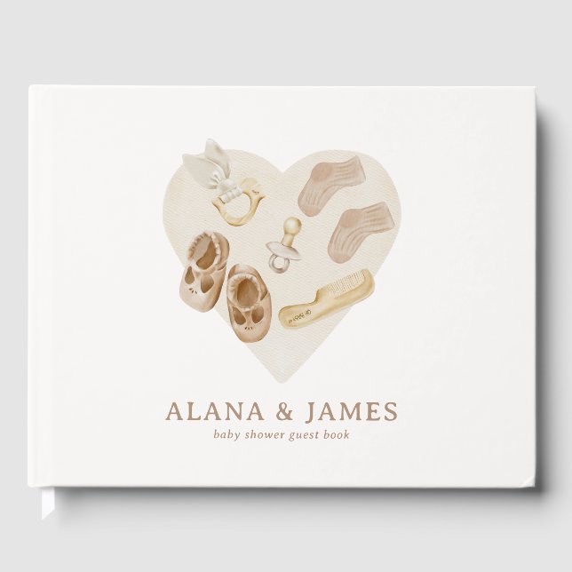 Boho Nursery Chic Baby Shower Guest Book (Front)