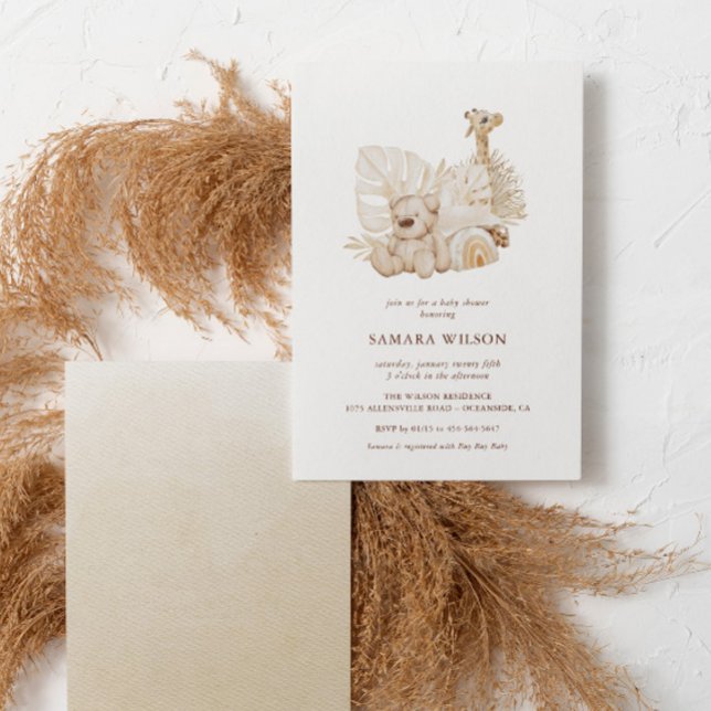 Boho Nursery Chic Baby Shower Invitation (Creator Uploaded)