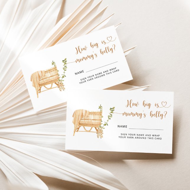 Boho nursery how big mummy's belly enclosure card (Creator Uploaded)