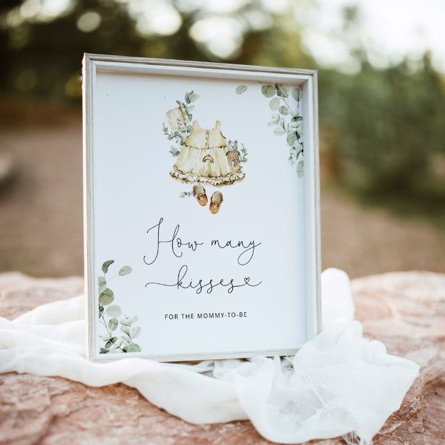 Boho nursery how many kisses for the mum to be poster (Creator Uploaded)