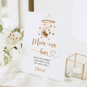 Boho nursery Momosa bar Pedestal Sign