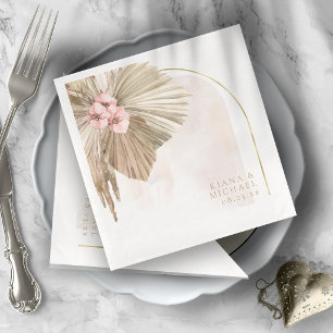 Boho Oasis Floral Arch Wedding ID959  Napkin
