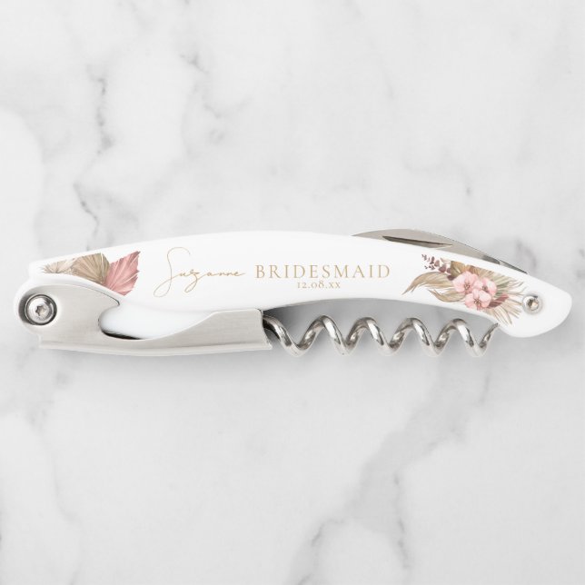 Boho Oasis Floral Wedding Bridesmaid ID959 Corkscrew (Front)