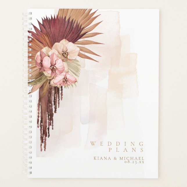Boho Oasis Floral Wedding ID959 Planner (Front)
