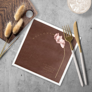 Boho Oasis Orchid Arch Wedding Welcome ID959  Napkin