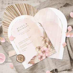 Boho Oasis Wedding Arch ID959 Invitation