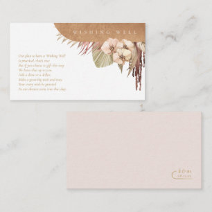 Boho Oasis Wedding Wishing Well ID959 Enclosure Card
