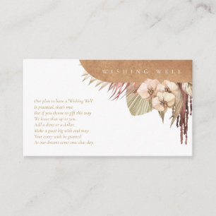 Boho Oasis Wedding Wishing Well ID959 Enclosure Card