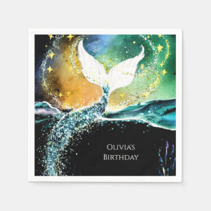 Boho Ocean Mermaid Birthday Napkin