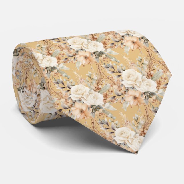 Boho Office Neck Tie | Professional and Classic (Rolled)