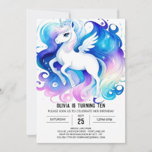 Boho Online Pony Birthday Invitation