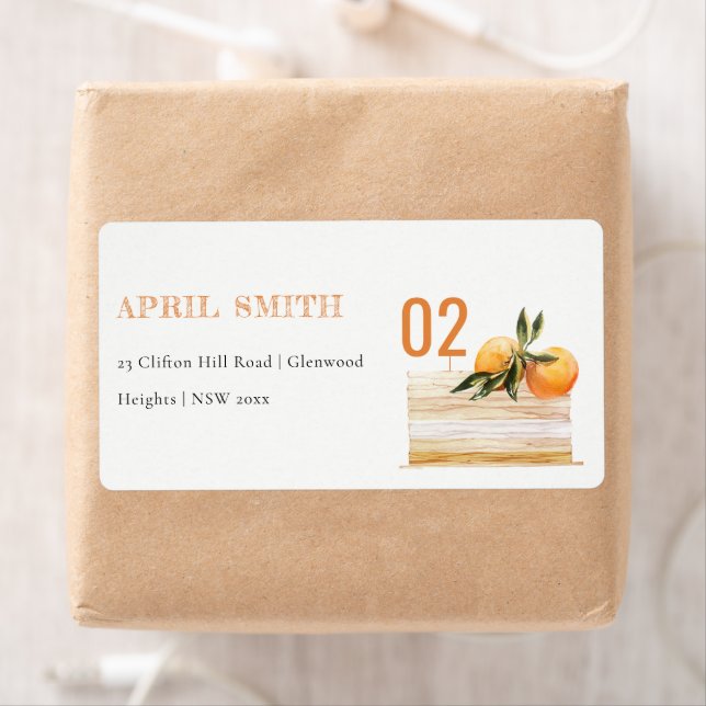 Boho Orange Fruit Cake Any Age Birthday (Insitu)