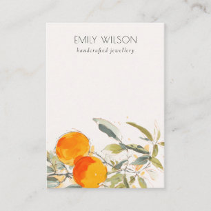 Boho Orange Fruity Blank Jewellery Display Holder Business Card