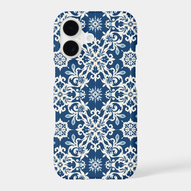 Boho Ornament Pattern in White-Blue Vintage (Back)